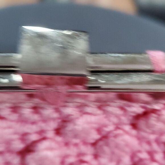 Adorable hand made pink crochet purse. Snap closure.‎ With handle. Y2K - Picture 5 of 10